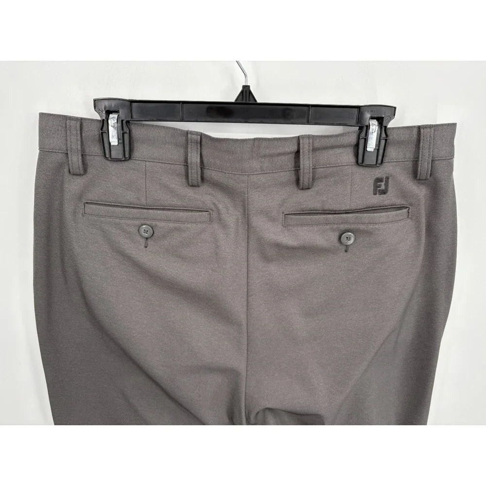 FootJoy Golf Pants Men's 34x32 Gray Performance Stretch Flat Front Tech Khakis